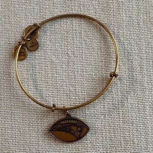 Alex & Ani Gold New England Patriots Charm Bangle Bracelet